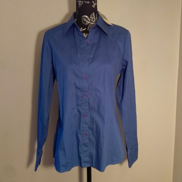 Women's M Kim Rogers petite button down blouse - Picture 2 of 8